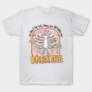 "Breathe" Skeleton Bones T-Shirt